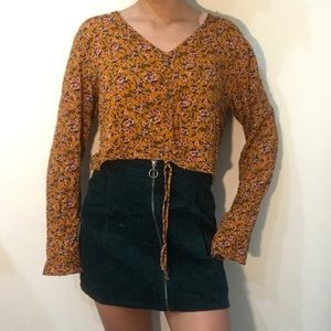 Floral mustard shirt from Target